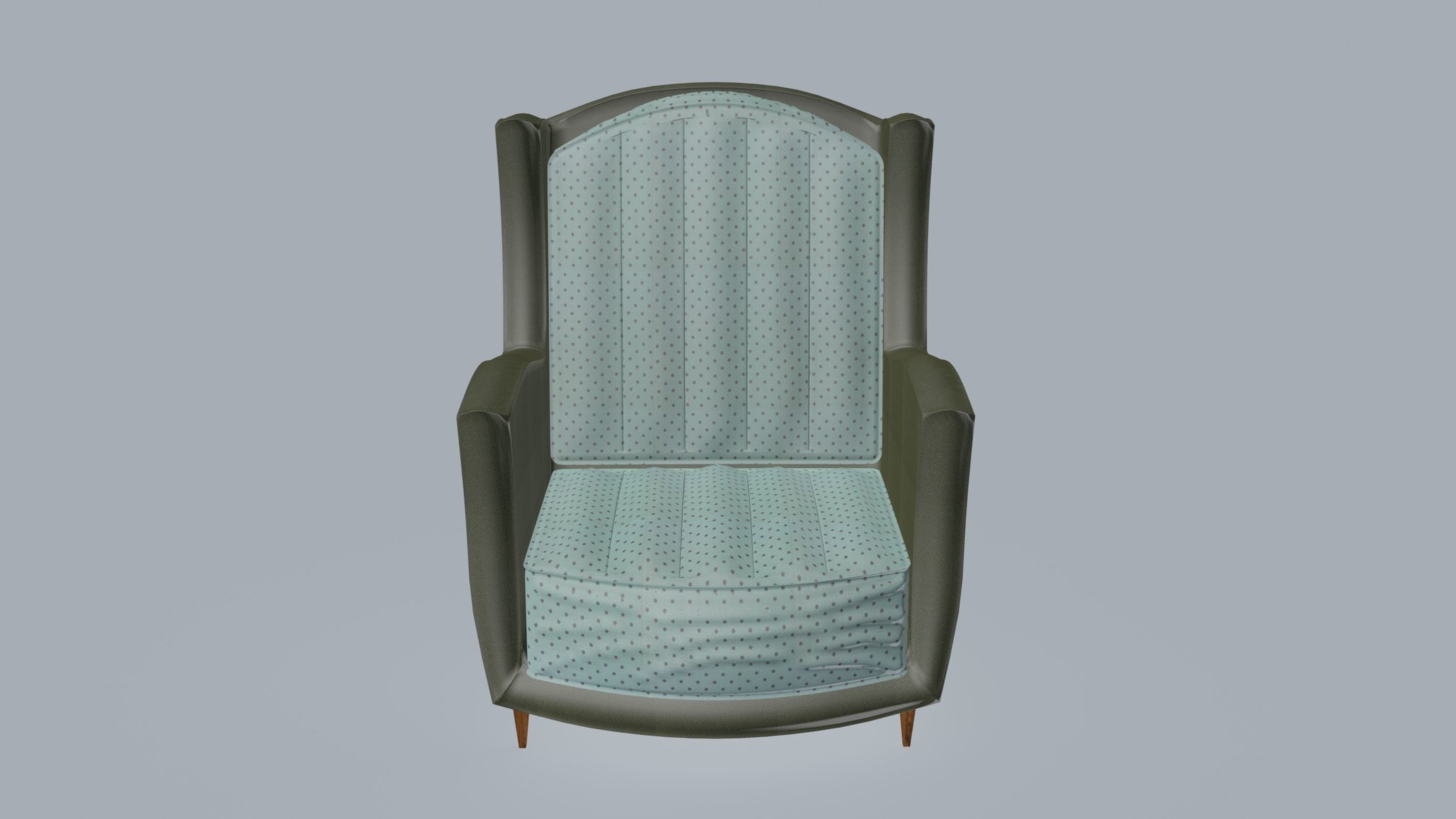 Torino Armchair 3D model_4