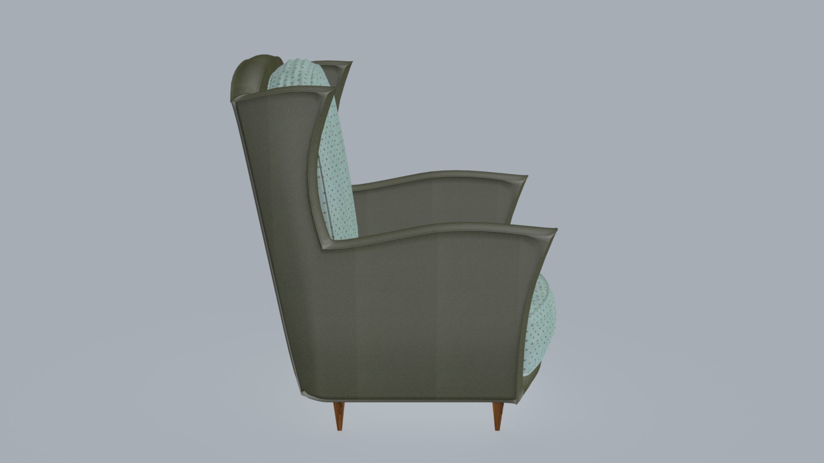 Torino Armchair 3D model_5