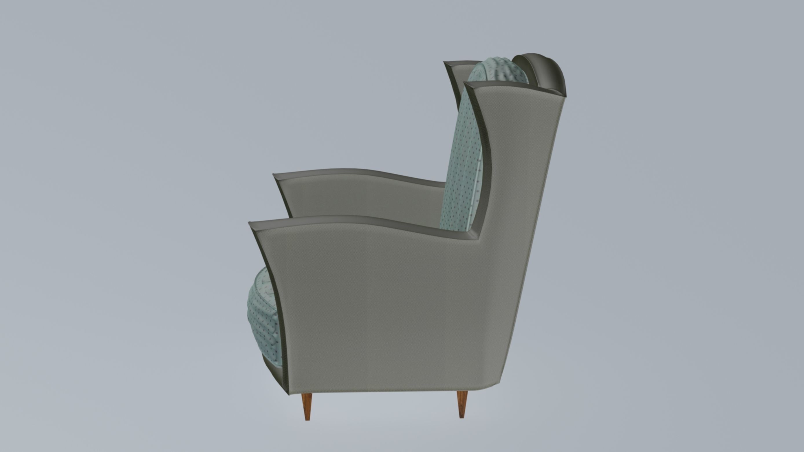 Torino Armchair 3D model_6