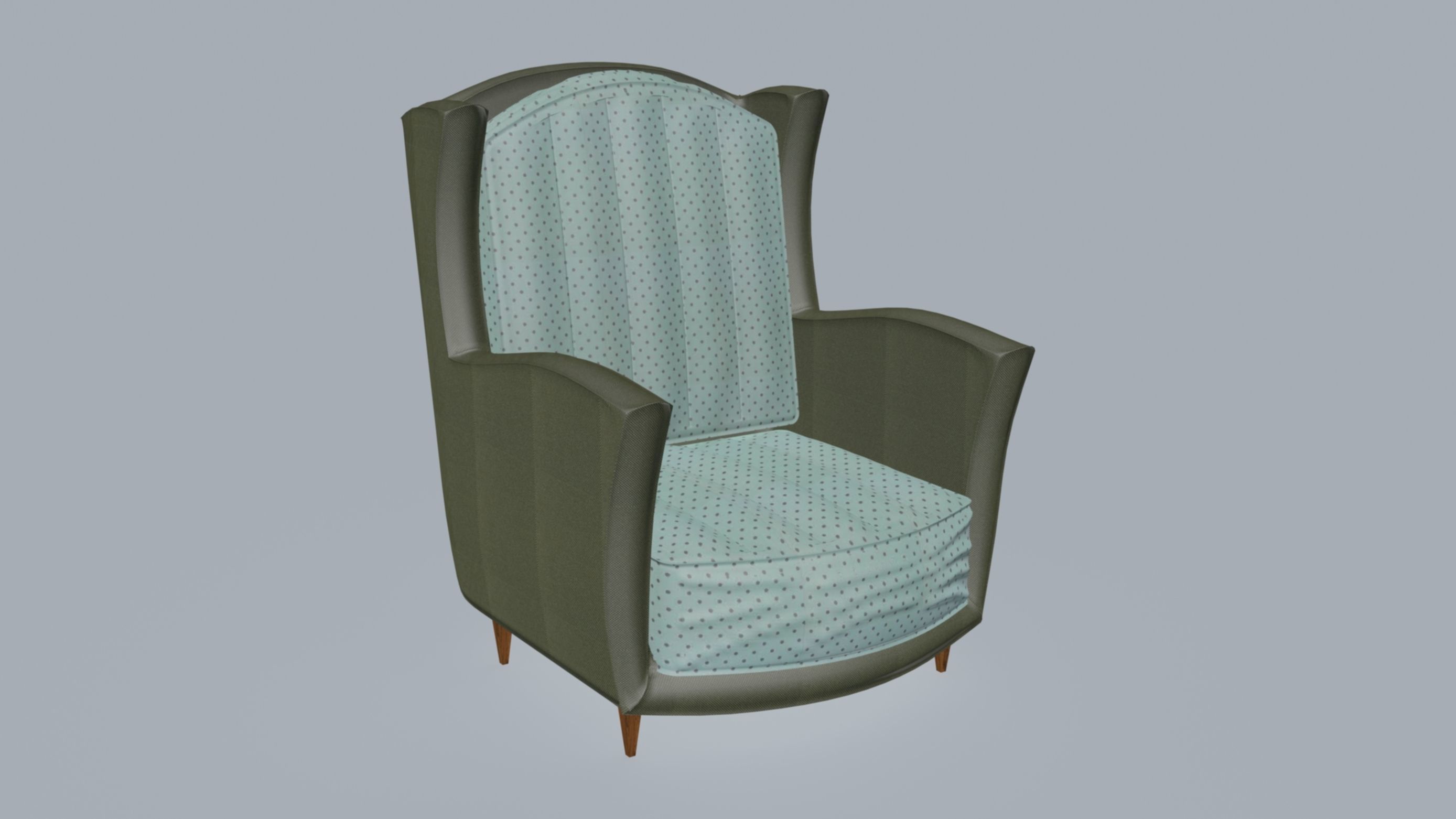 Torino Armchair 3D model_1