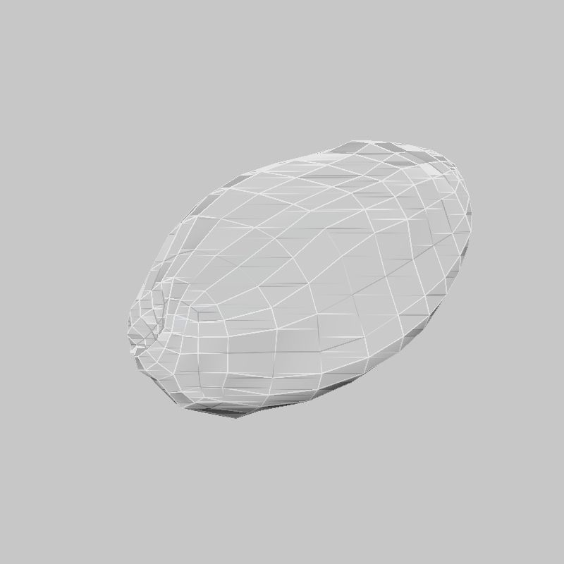 Chicory head of cauliflower Low-poly 3D model_5