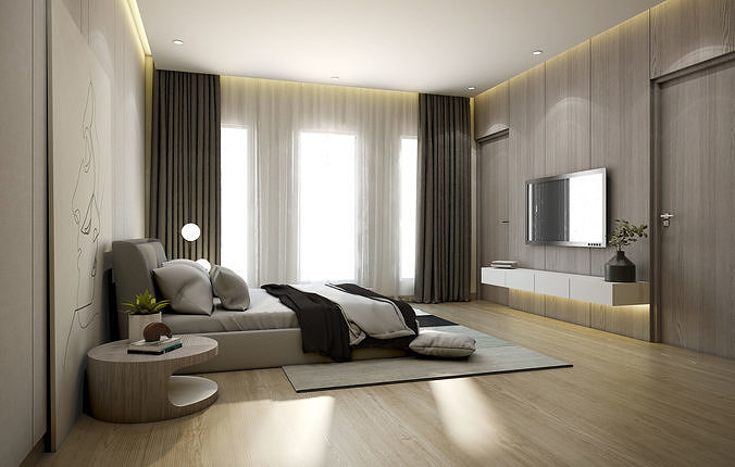 Simple Bedroom 3D model