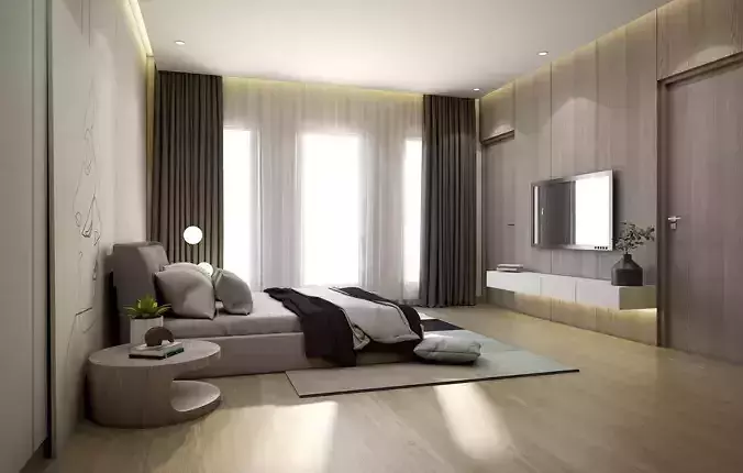 Simple Bedroom 3D model