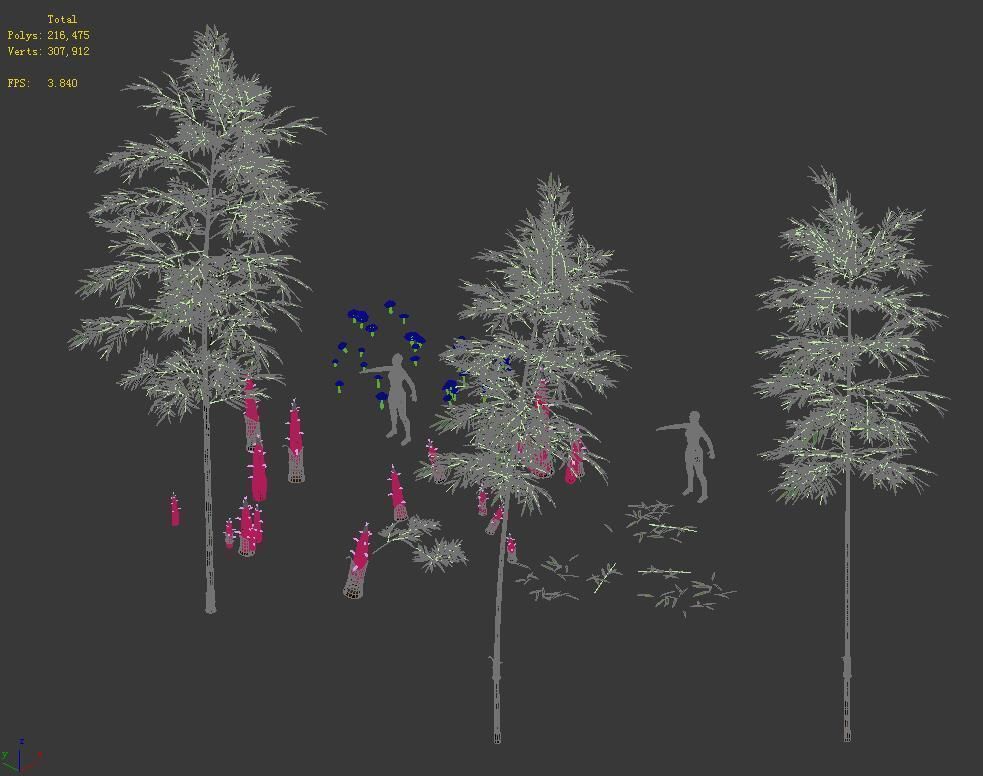 Woods - Bamboo 02 3D model_3