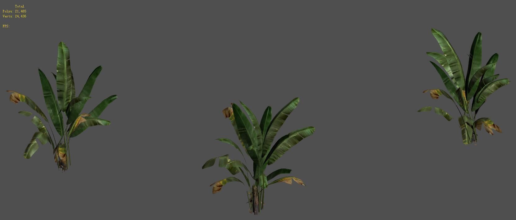 Trees - banana trees 3D model_4