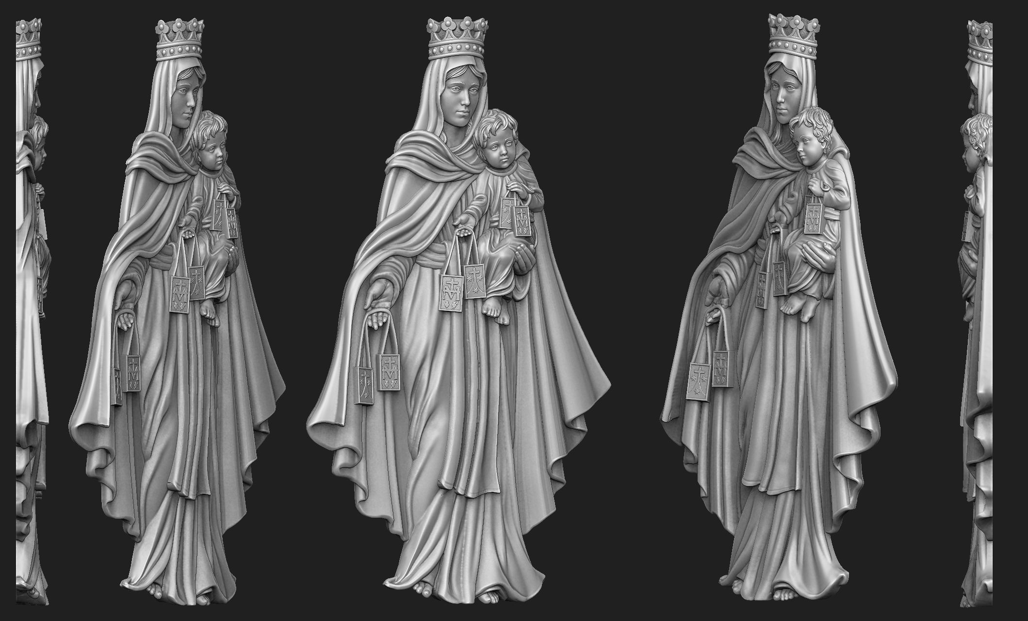Virgen Del Carmen 3D Model Collection_4