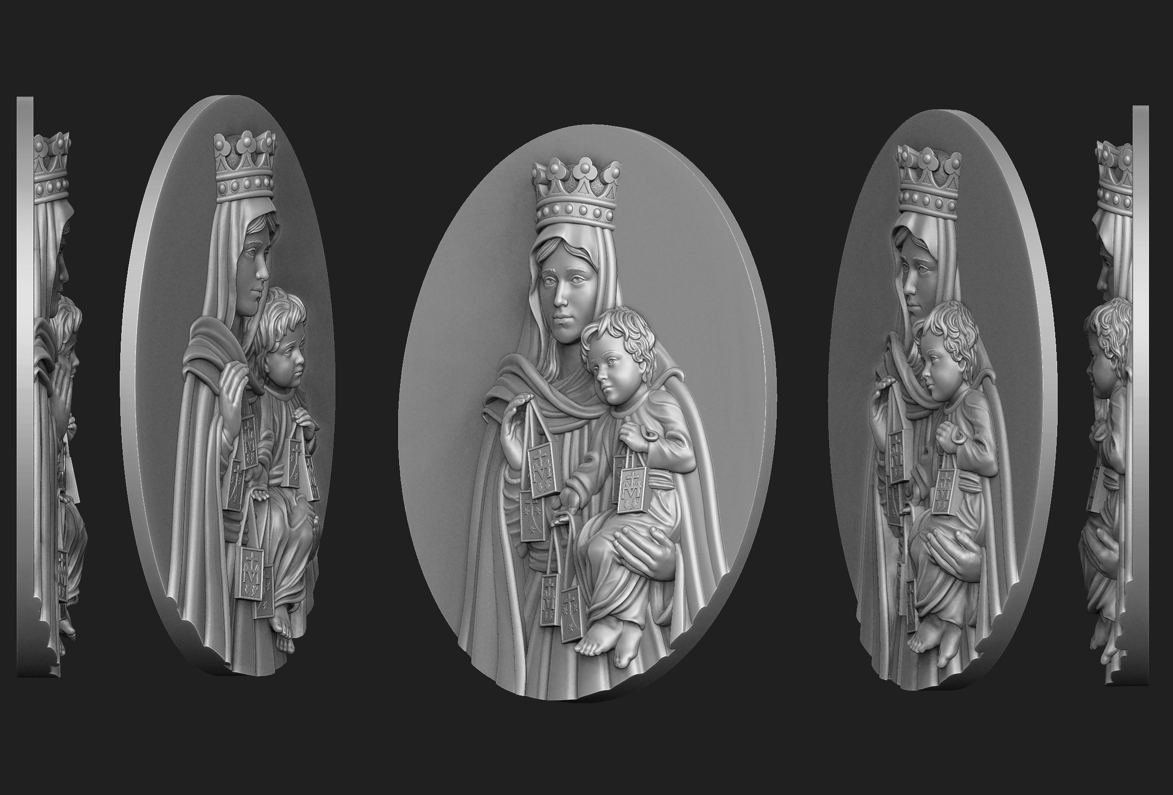 Virgen Del Carmen 3D Model Collection_8