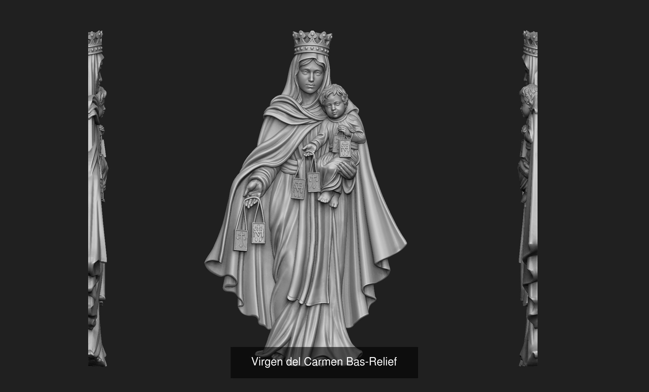 Virgen Del Carmen 3D Model Collection_3
