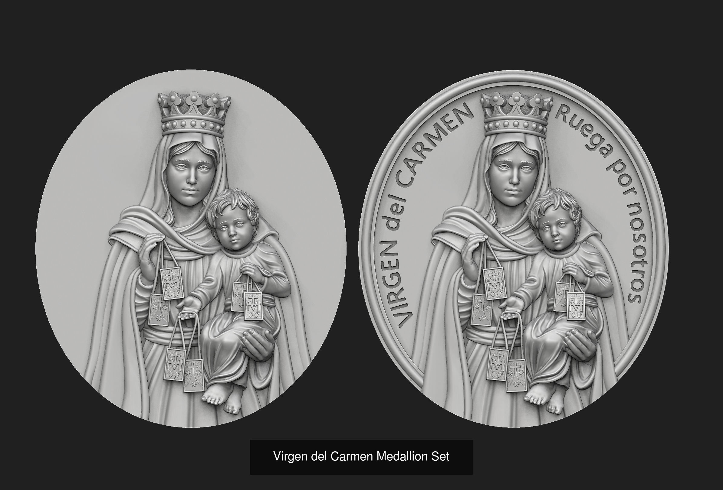 Virgen Del Carmen 3D Model Collection_2