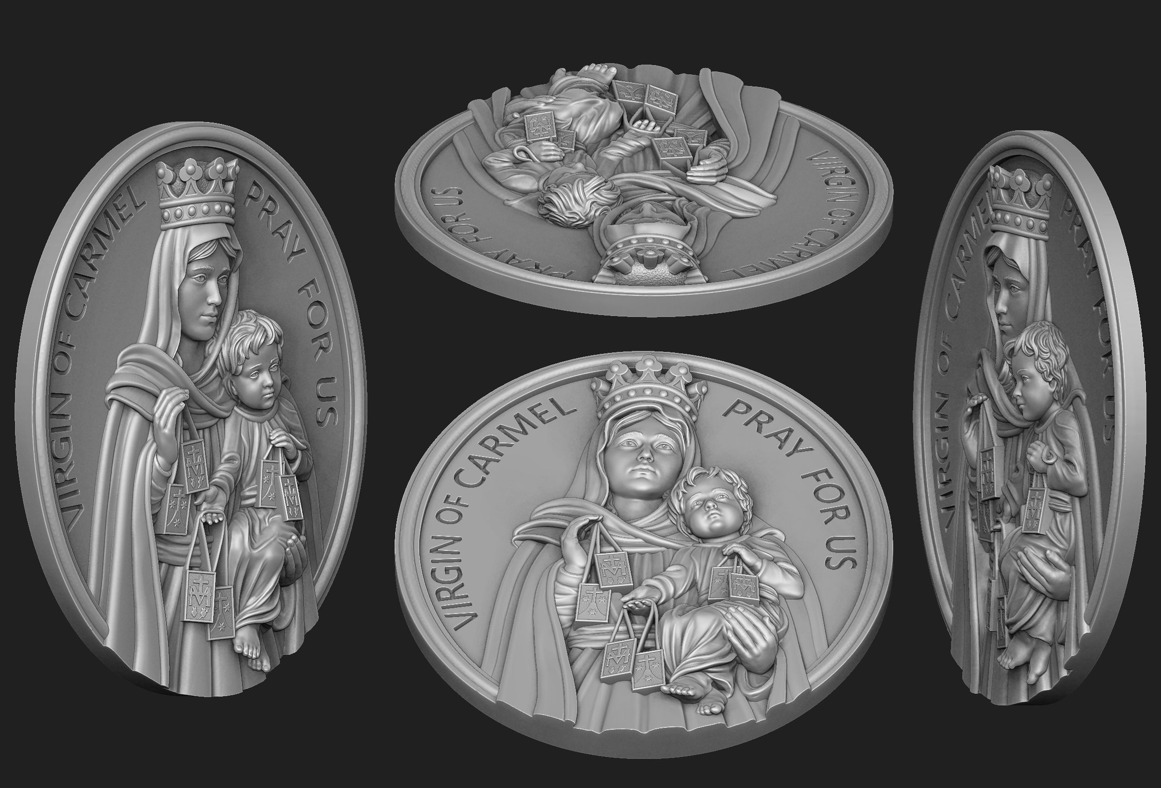 Virgen Del Carmen 3D Model Collection_6