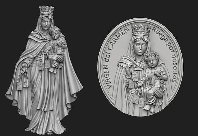 Virgen Del Carmen 3D Model Collection