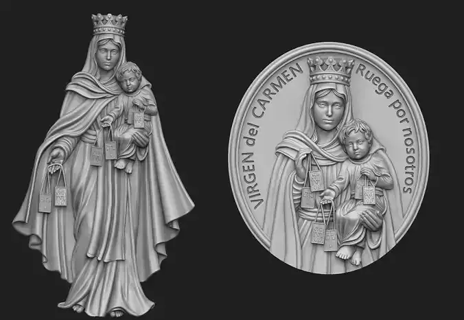 Virgen Del Carmen 3D Model Collection