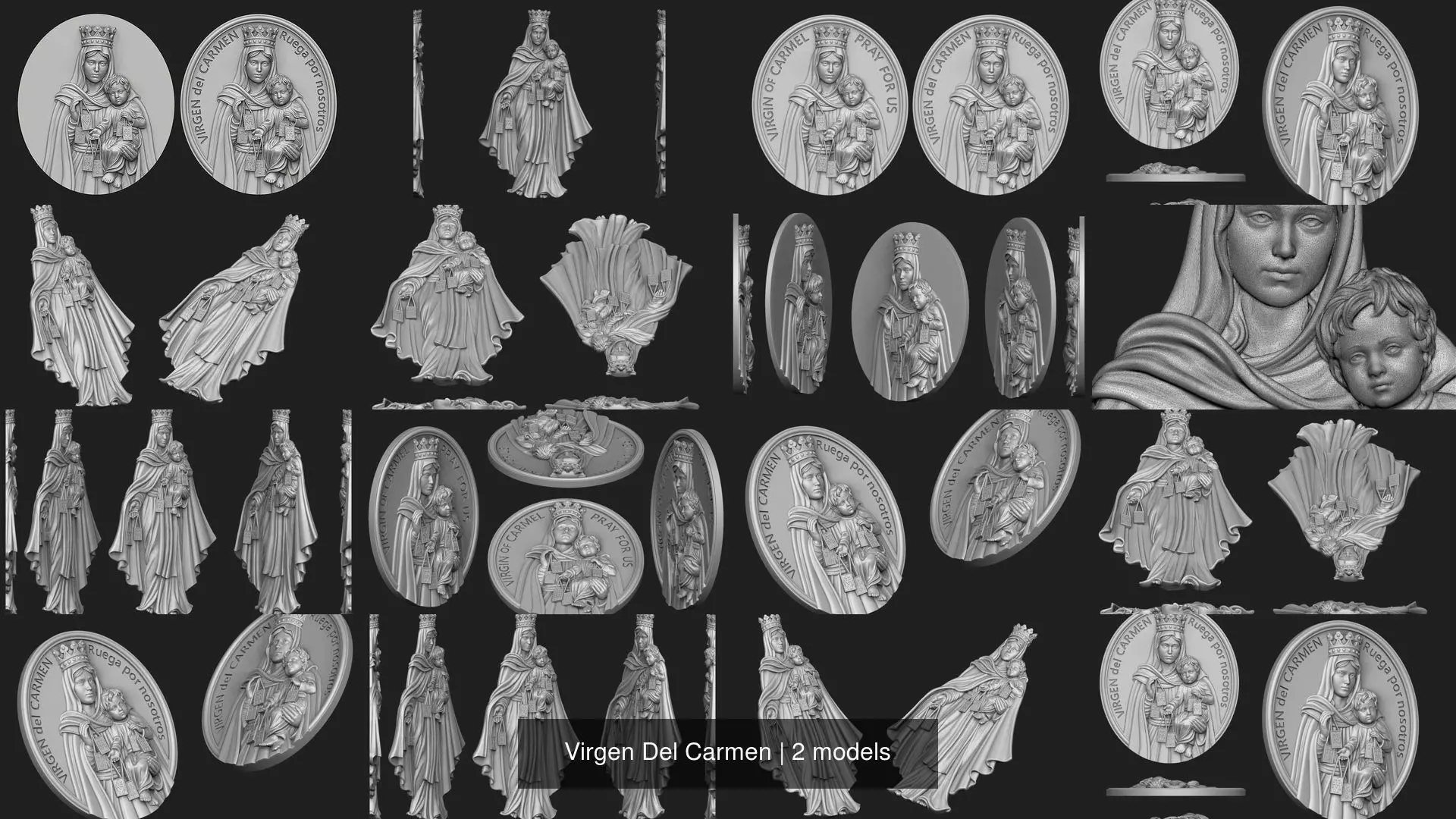 Virgen Del Carmen 3D Model Collection_1