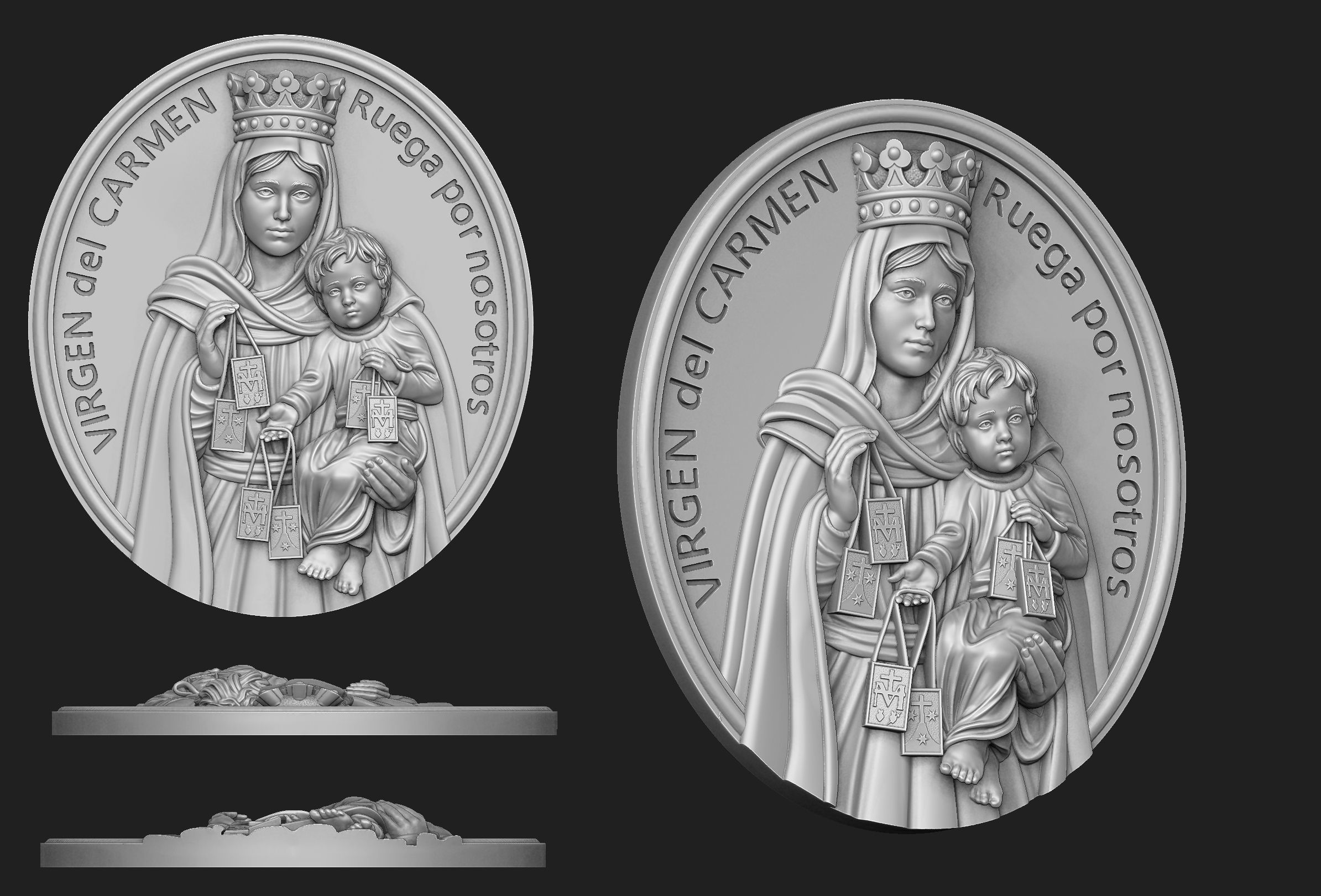 Virgen Del Carmen 3D Model Collection_5