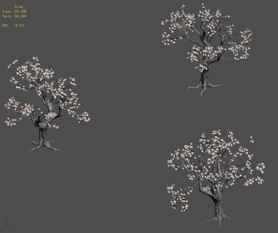 Trees - flowers tree 3D model_4