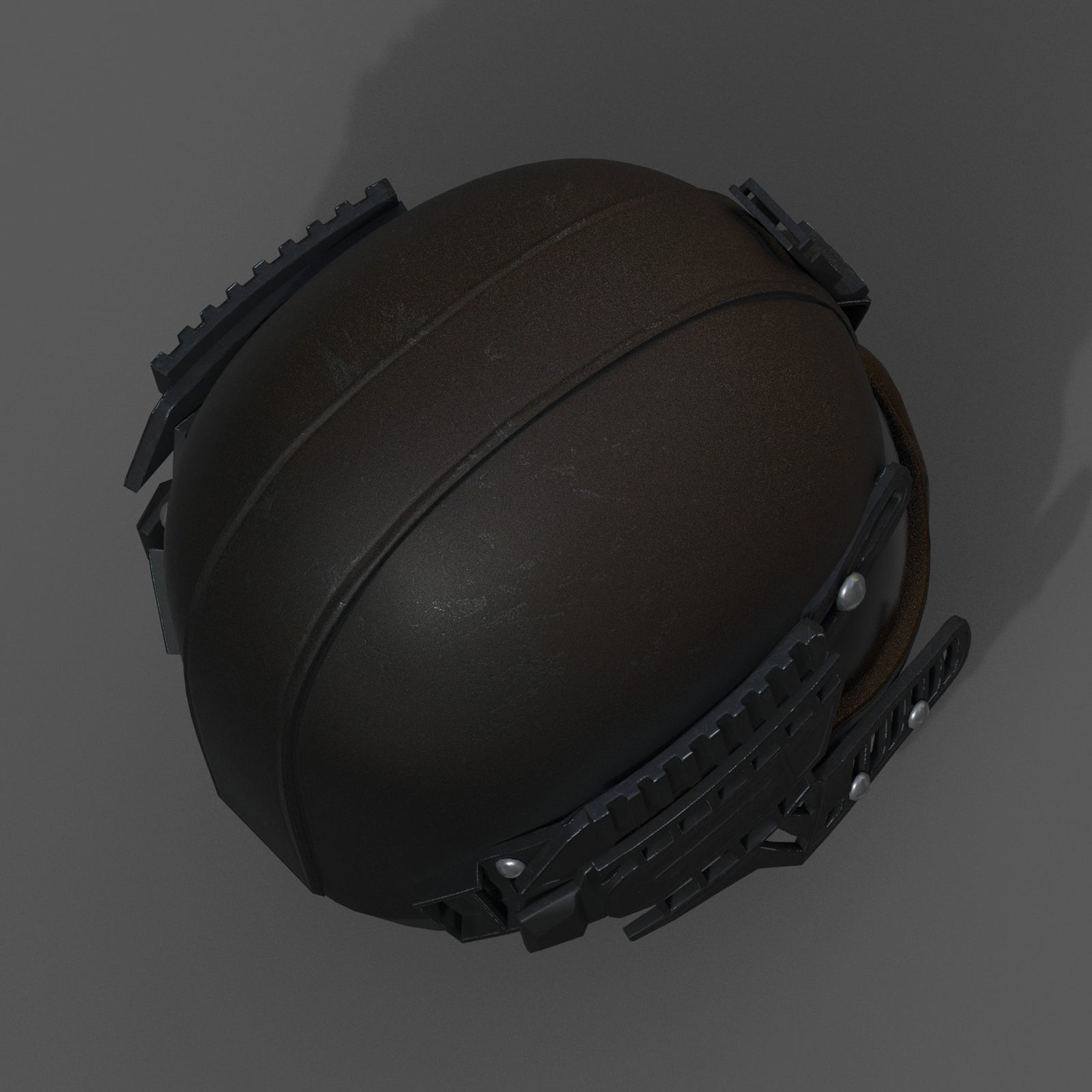 Helmet scifi military combat cyborg armor develop fantasy  Low-poly 3D model_7