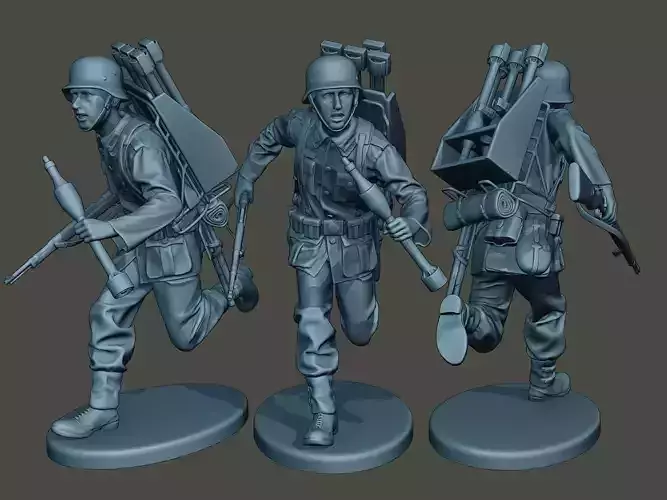 German soldier ww2 run2 G4 3D print model