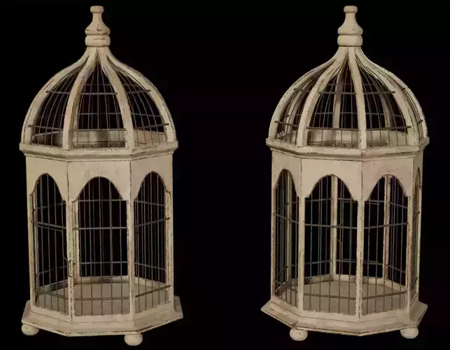 Bird cage Low-poly 3D model
