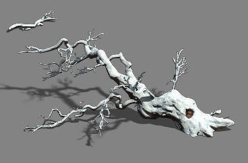 Snow - fallen to the ground 3D model