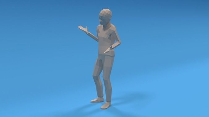 Low Poly Kid Whatever Pose Low-poly 3D model