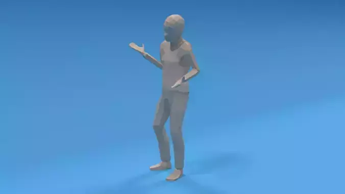 Low Poly Kid Whatever Pose Low-poly 3D model