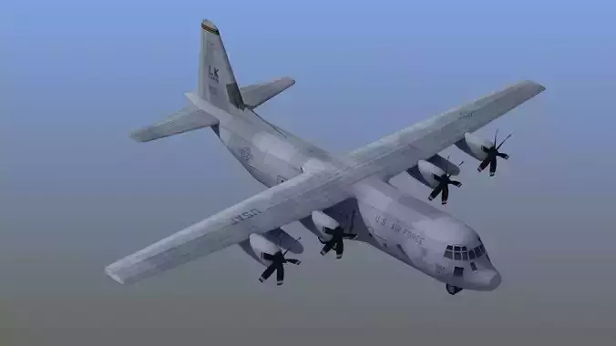 C130 VR Low Poly Low-poly 3D model