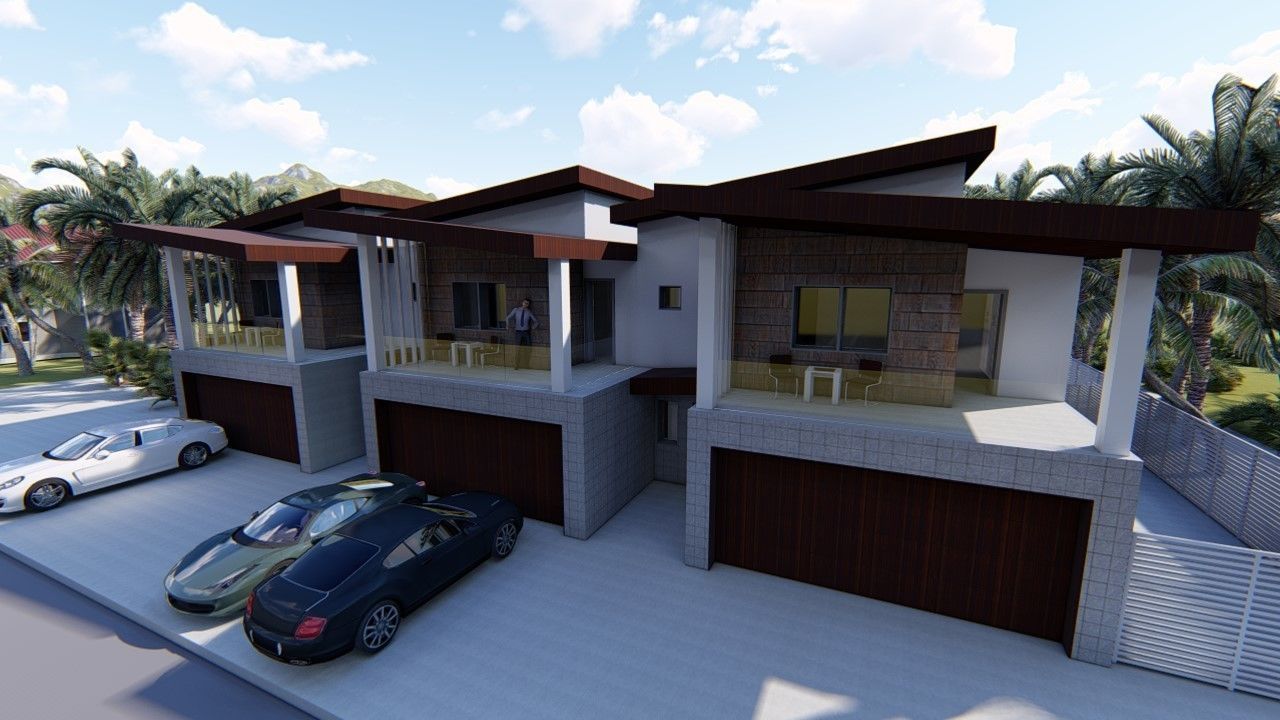 Row Houses - Terraced Houses - incl Architectural Plans 3D model_3