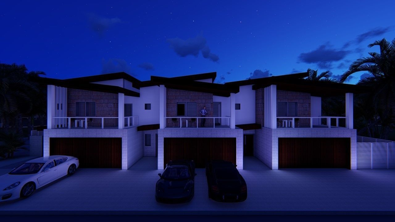 Row Houses - Terraced Houses - incl Architectural Plans 3D model_1