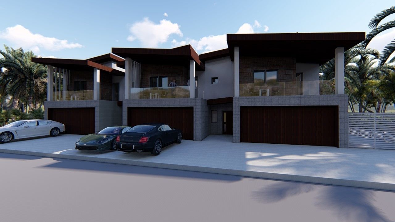 Row Houses - Terraced Houses - incl Architectural Plans 3D model_2