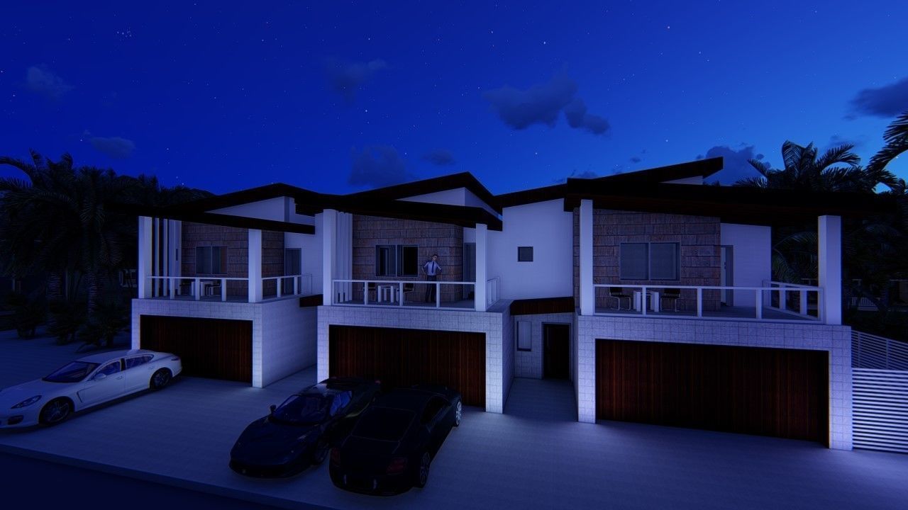 Row Houses - Terraced Houses - incl Architectural Plans 3D model_4