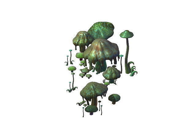 Model - poison Valley scene - poisonous mushroom 3D model