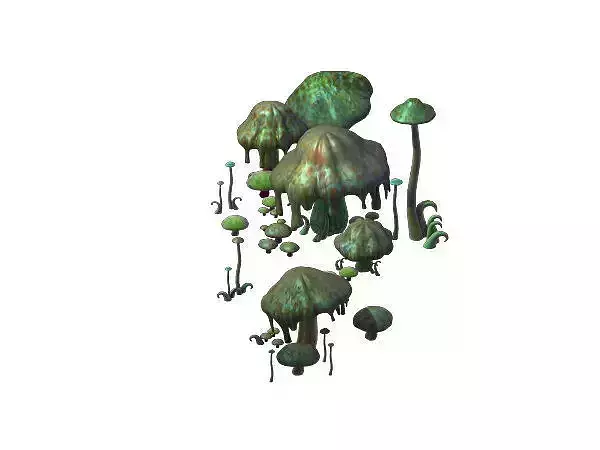 Model - poison Valley scene - poisonous mushroom 3D model