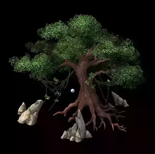 Game Model - Moon White Tree 02