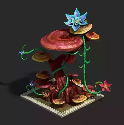 lant growth process - Dongtian Ganoderma lucidum 3D model