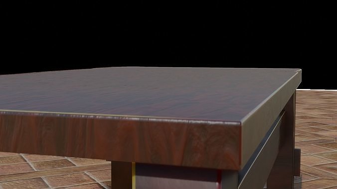 Old Table for Blender Free low-poly 3D model