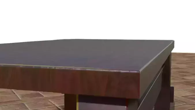 Old Table for Blender Free low-poly 3D model