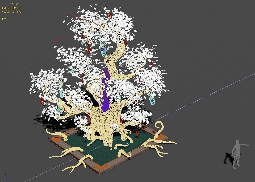 Plant growth process - ginseng fruit 3D model_2
