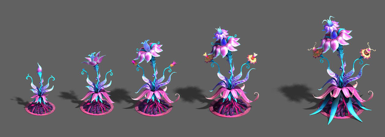 Plant growth process - look cypress 3D model_5