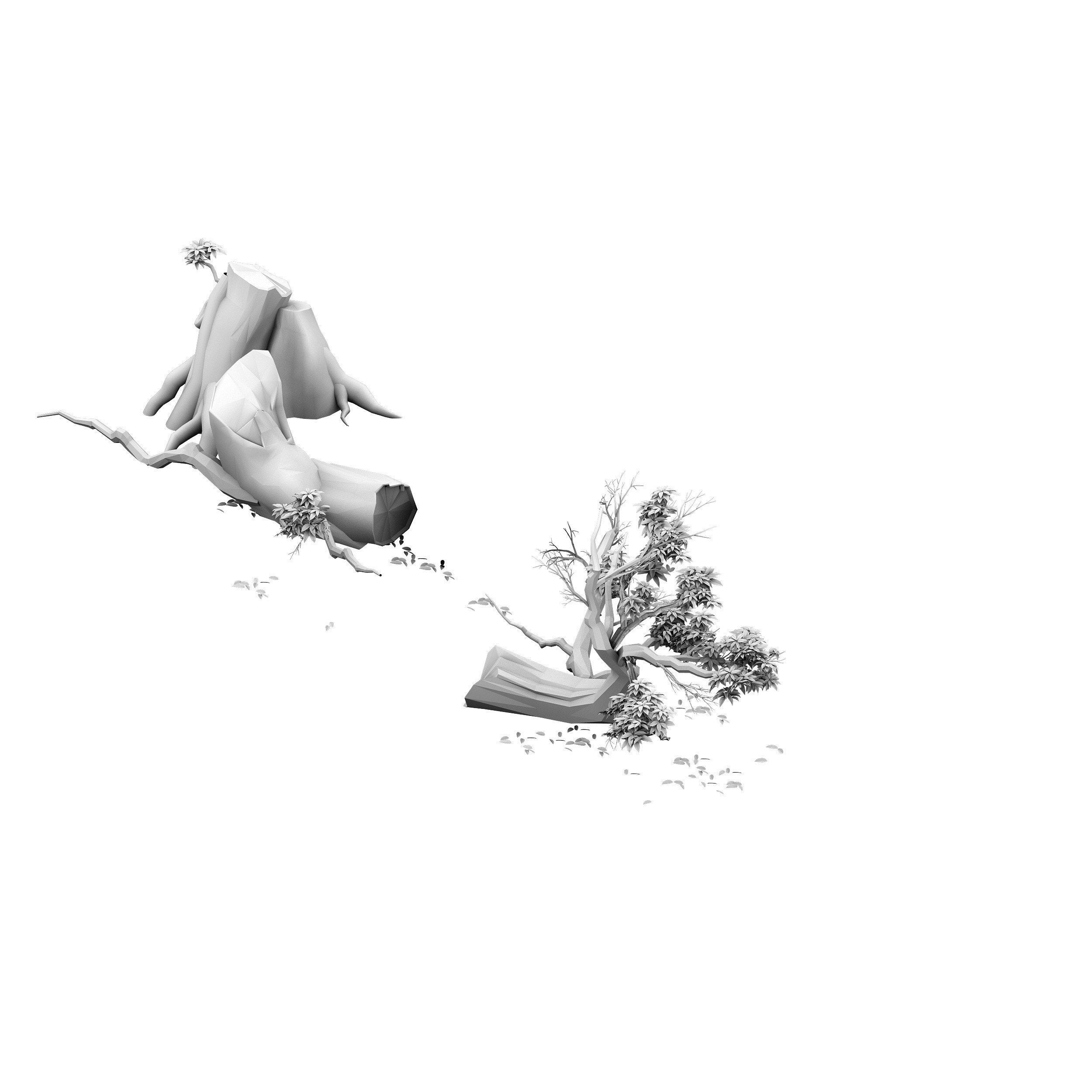 Plant - broken tree 01 3D model_2