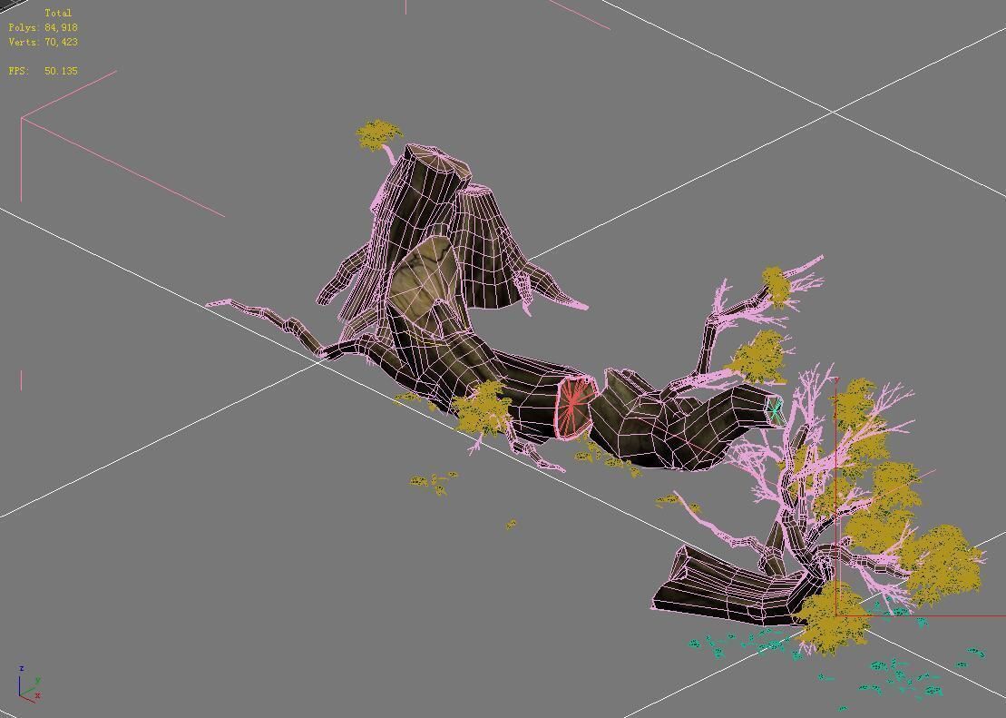 Plant - broken tree 01 3D model_5