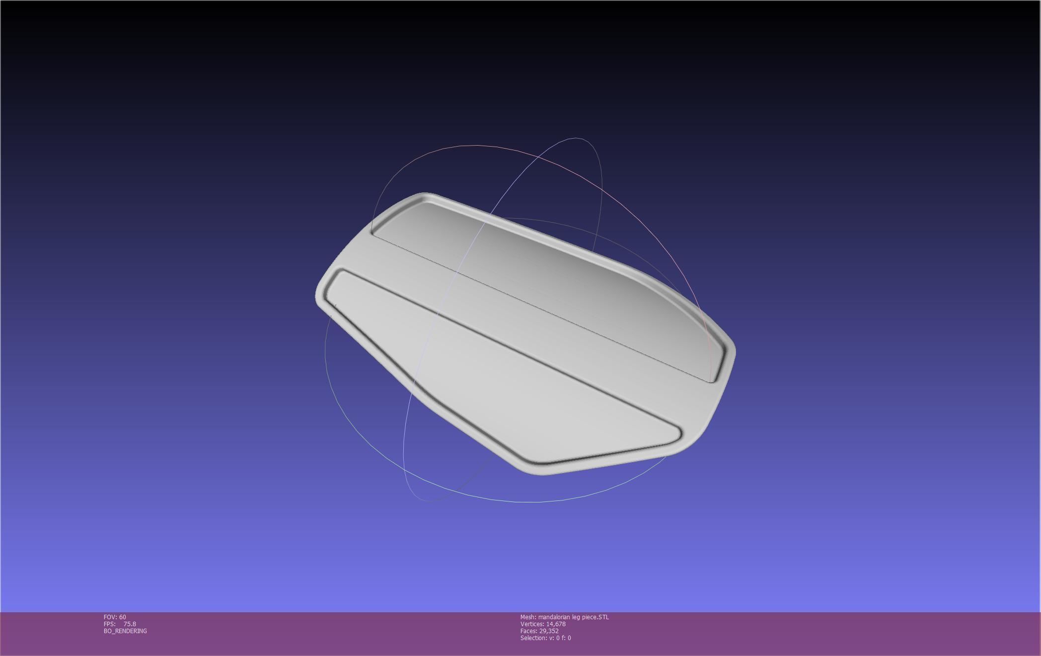 Mandalorian Armor Leg Piece 3D print model_2