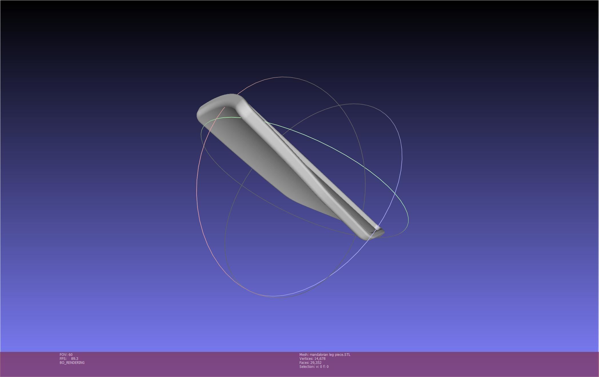 Mandalorian Armor Leg Piece 3D print model_4