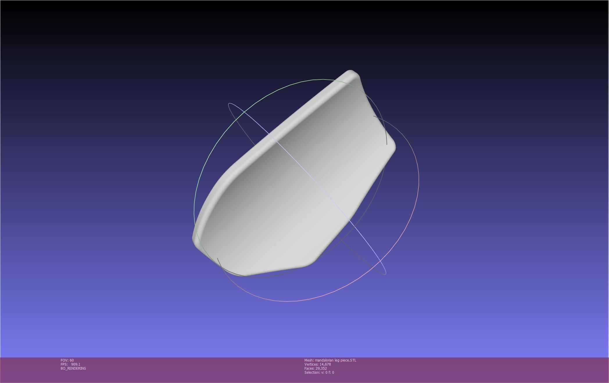 Mandalorian Armor Leg Piece 3D print model_7