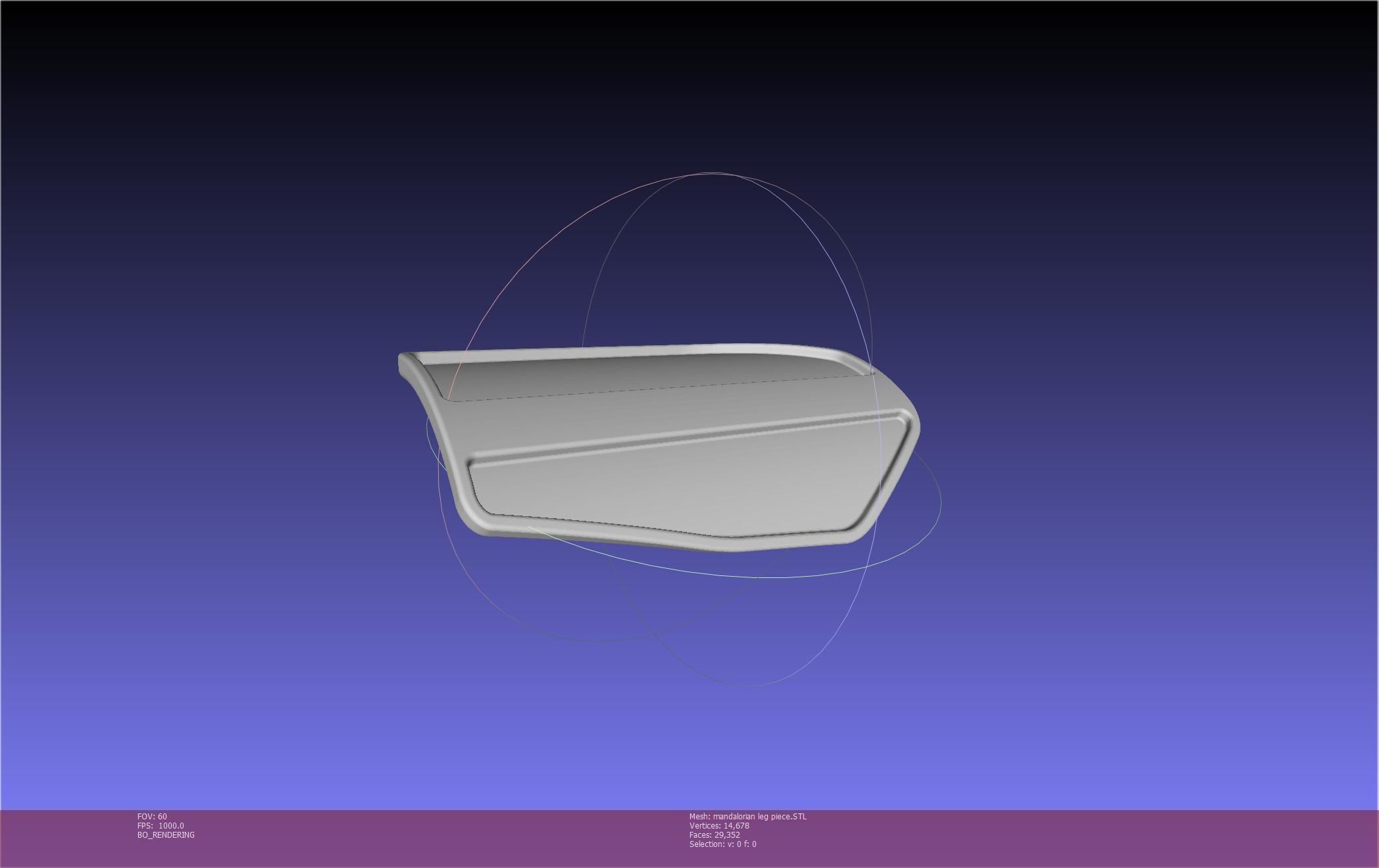 Mandalorian Armor Leg Piece 3D print model_22