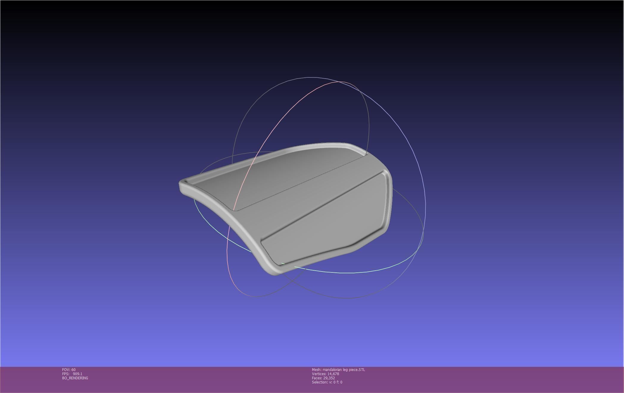 Mandalorian Armor Leg Piece 3D print model_17