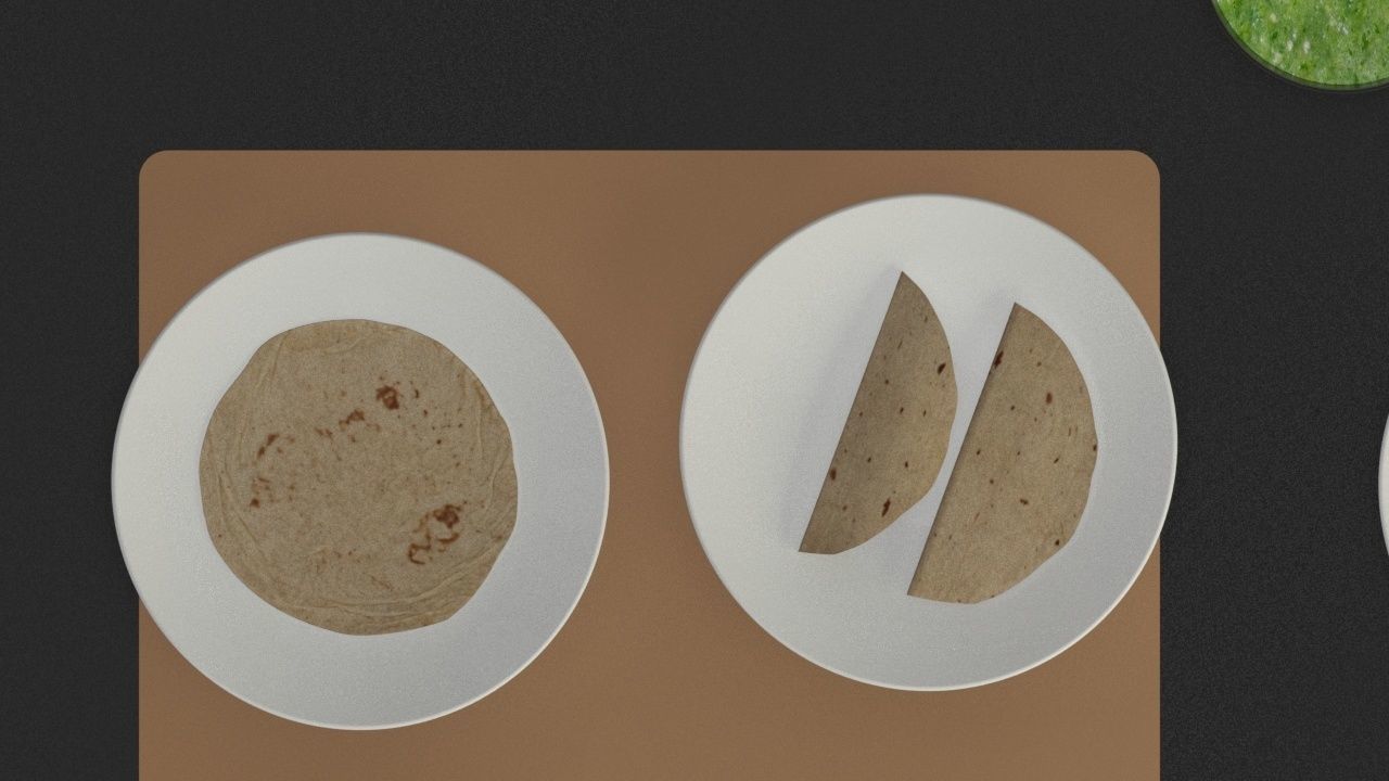 Mexican Tacos and Quesadillas Real maps Low-poly 3D model_6