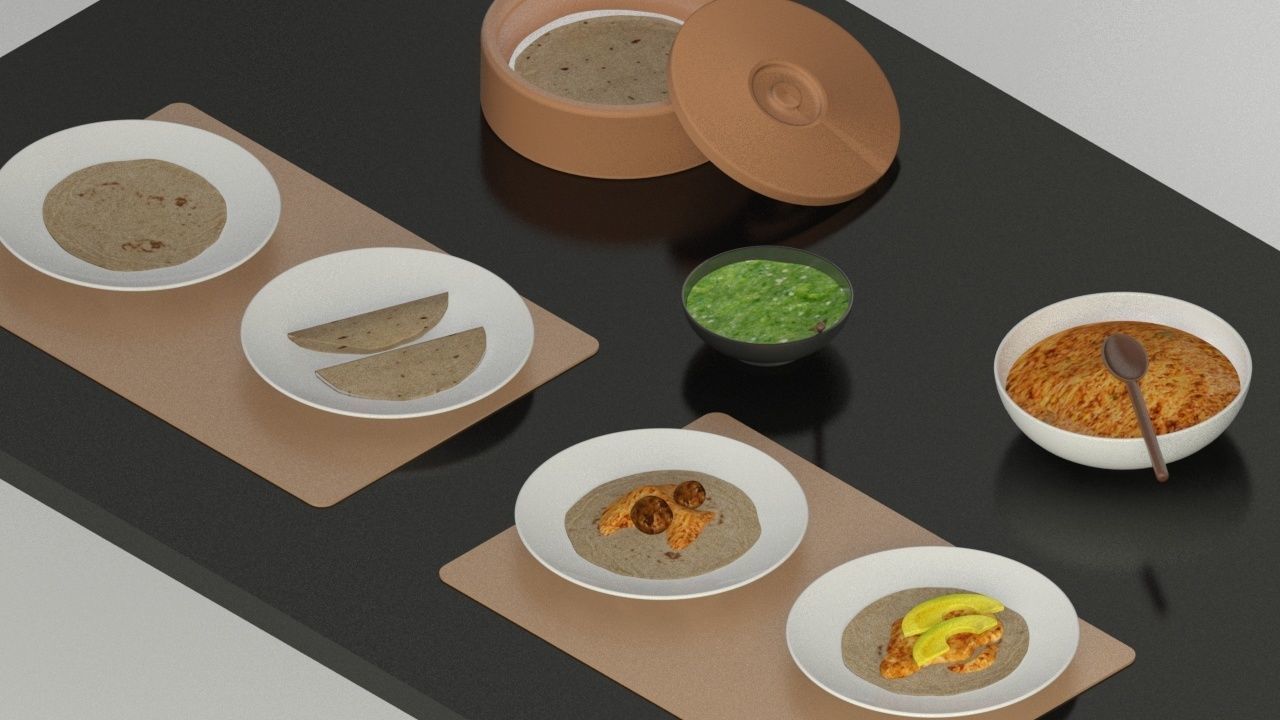 Mexican Tacos and Quesadillas Real maps Low-poly 3D model_7