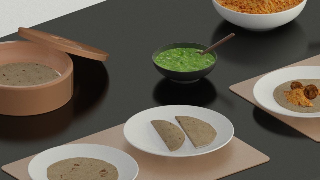 Mexican Tacos and Quesadillas Real maps Low-poly 3D model_3