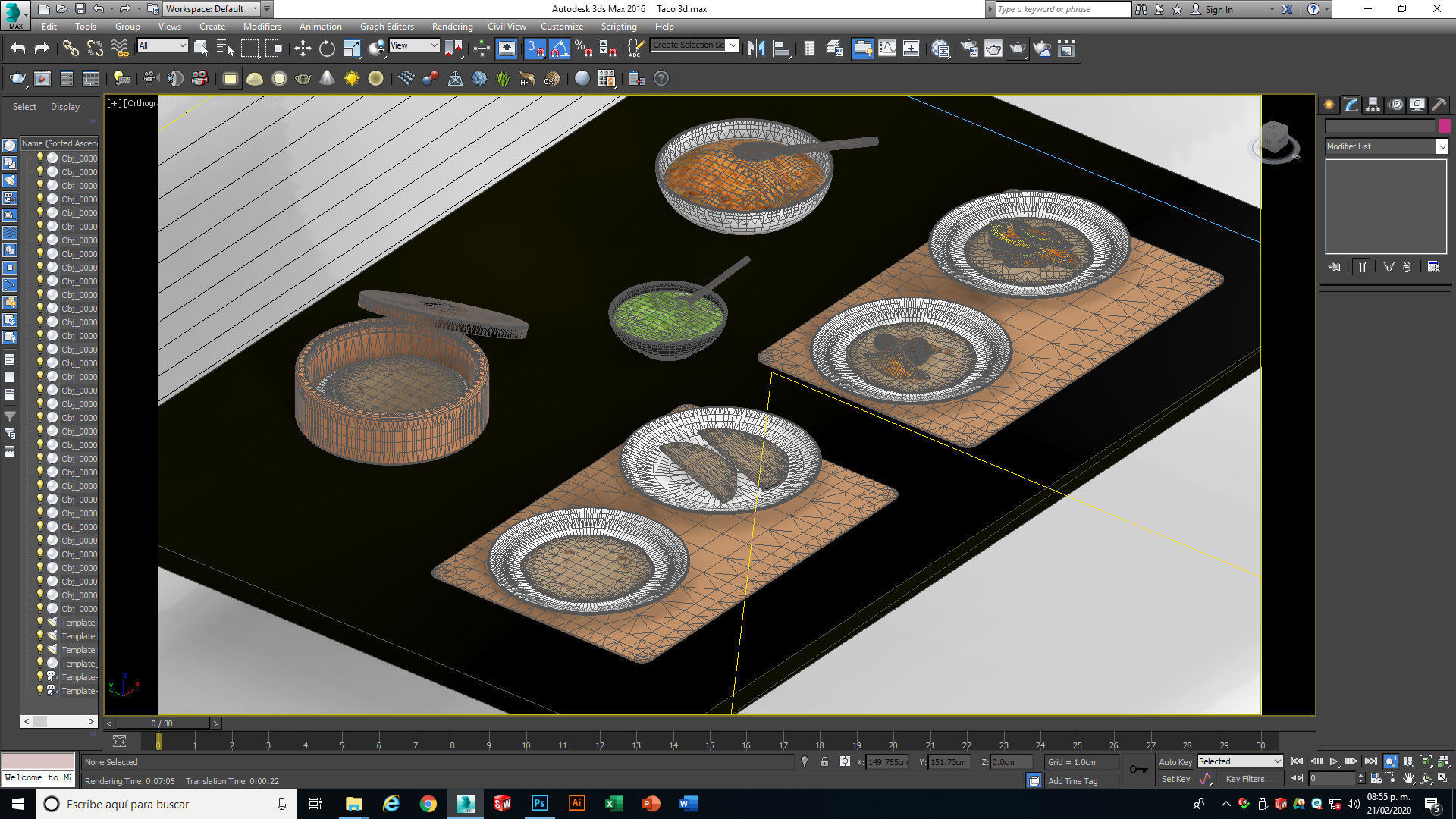 Mexican Tacos and Quesadillas Real maps Low-poly 3D model_21
