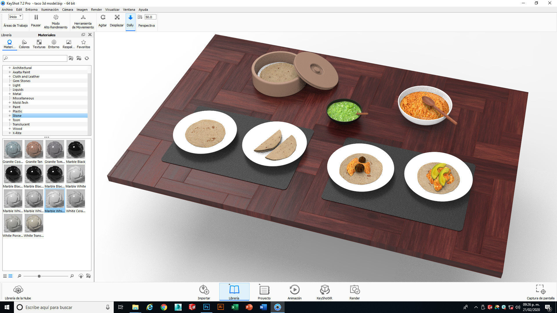 Mexican Tacos and Quesadillas Real maps Low-poly 3D model_15